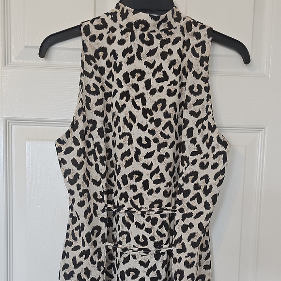 Casual Corner Vintage Leopard Print Sleeveless Button up Maxi Dress Size 10 - Picture 8 of 16